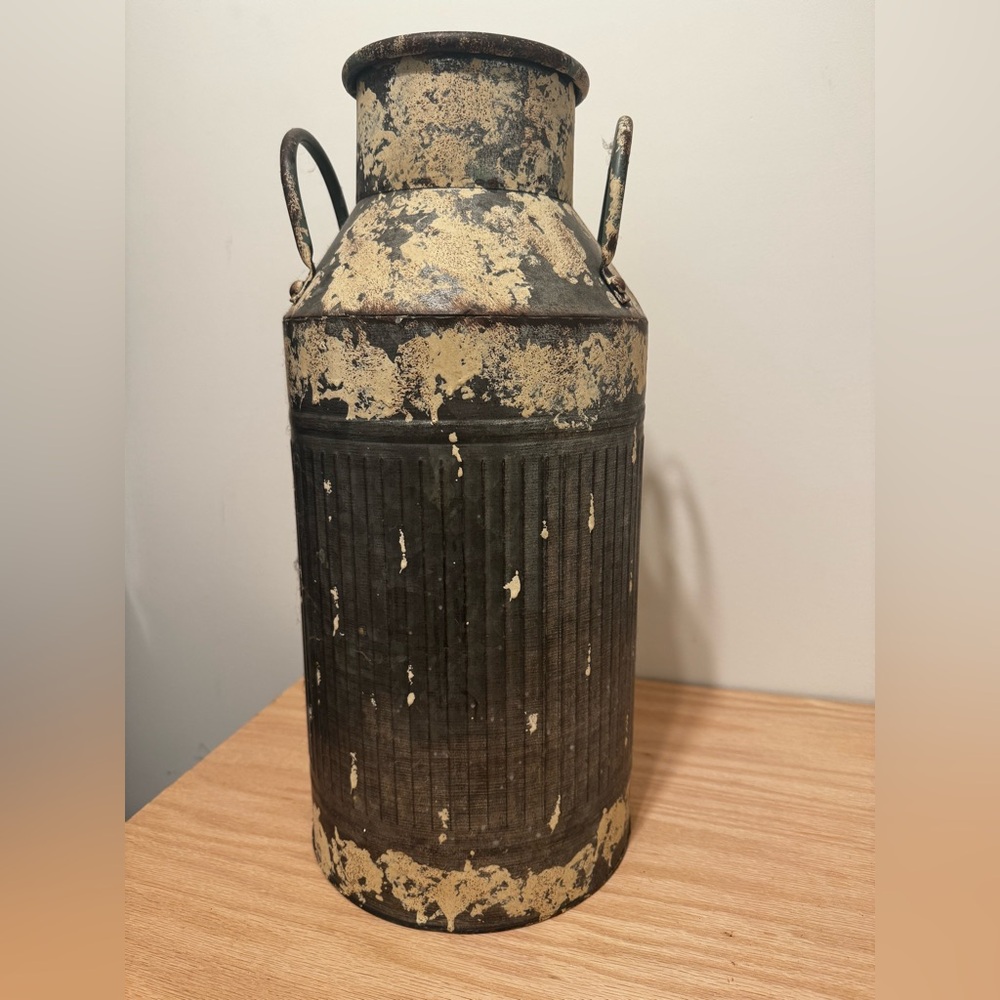 Large/tall galvanized metal vase